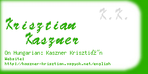 krisztian kaszner business card